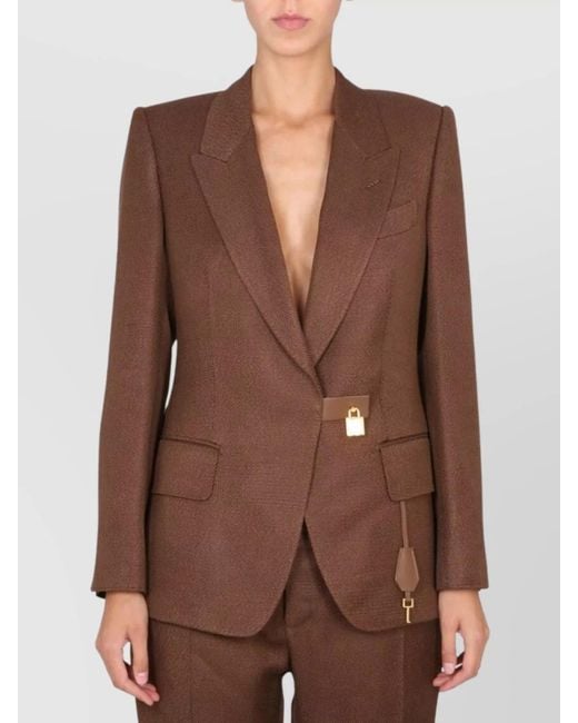 Tom Ford Brown Single-Breasted Blazer