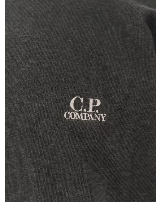 C P Company Gray Cotton Crew Neck Sweatshirt Long Sleeves for men