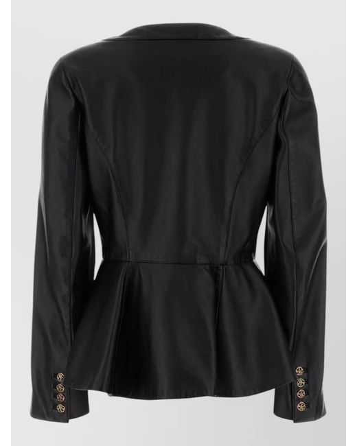 Chloé Black Leather Fitted Jacket