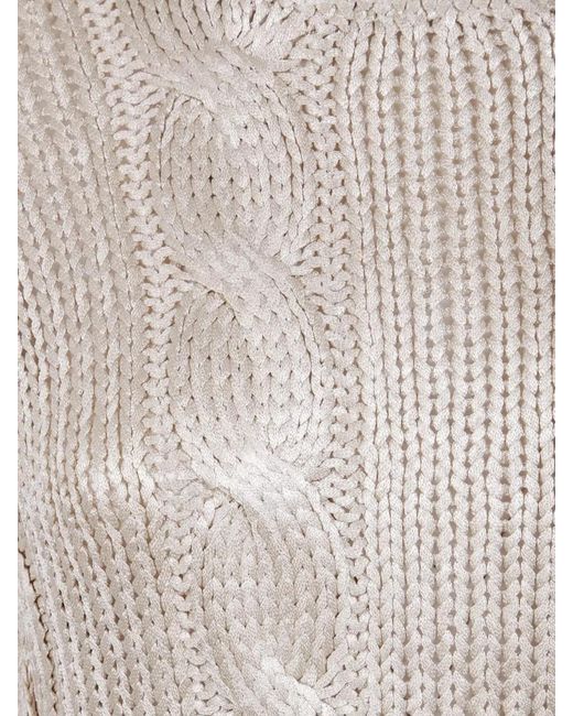 DIESEL White Miccha Round Neck Sweater