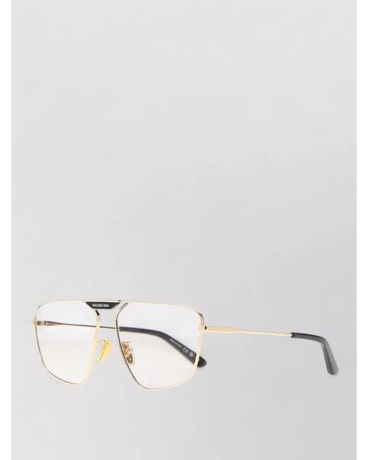 Balenciaga Multicolor Metal Tag 2.0 Navigator Square Sunglasses