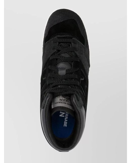 Junya Watanabe Black Veal Skin Sneakers Coccorrillo Effect for men