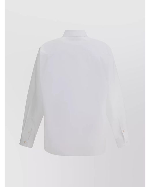 Gucci White Cotton Embroidered Shirt for men