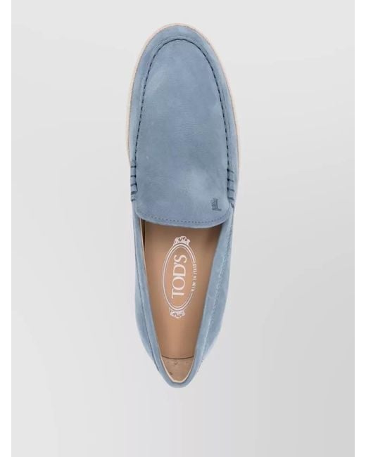 Tod's Blue Suede Loafers for men