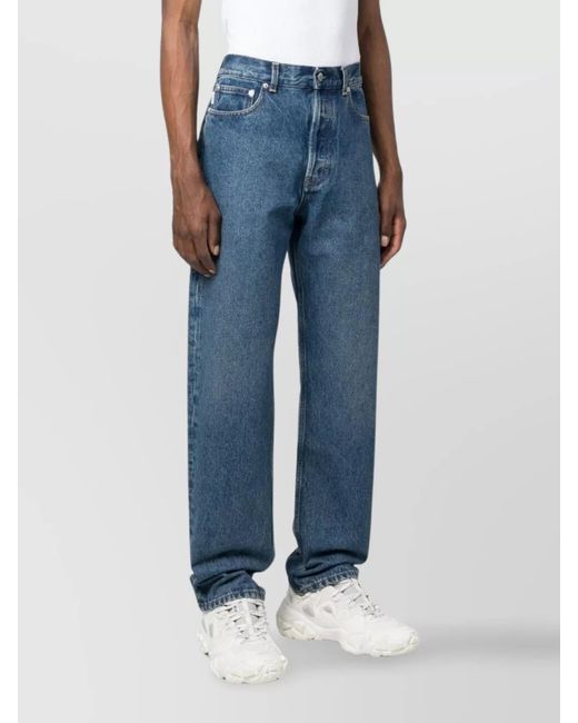Ambush Blue Denim High-Rise Wide-Leg Jeans for men