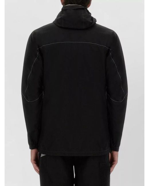 And Wander Black Nylon 3L Ul Raincoat for men
