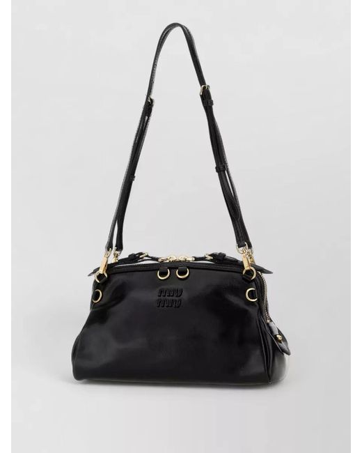 Miu Miu Black Calf Leather Shoulder Bag
