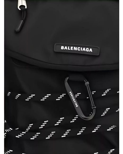 Balenciaga Black Nylon Backpack for men