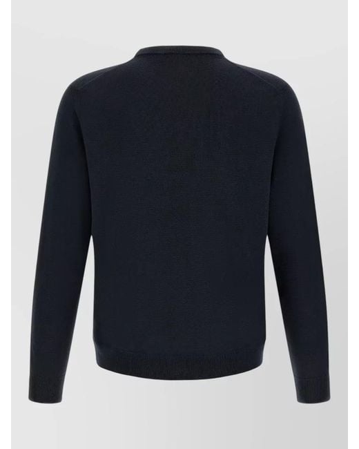 Zanone Blue Giro Crew Neck Long Sleeve Sweater for men