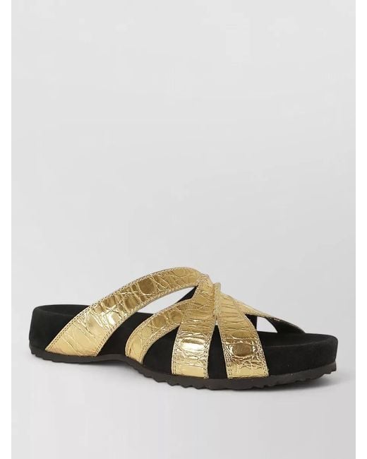 Dries Van Noten Multicolor Leather Slide Mules