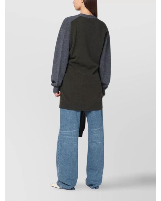 Stella McCartney Blue Crossed-Sleeve Cardigan