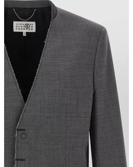 MM6 by Maison Margiela Black Wool Blazer for men