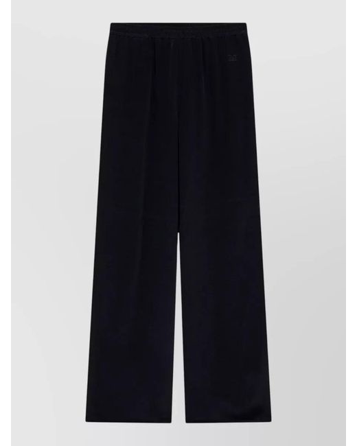 Max Mara Blue Relaxed Lounge Trousers Wide Leg Style