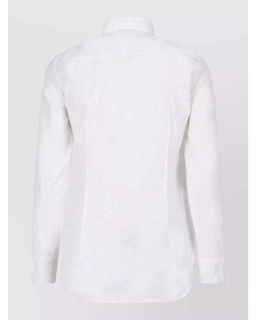 Jil Sander White Long Sleeves Shirt Buttoned Cuffs Design