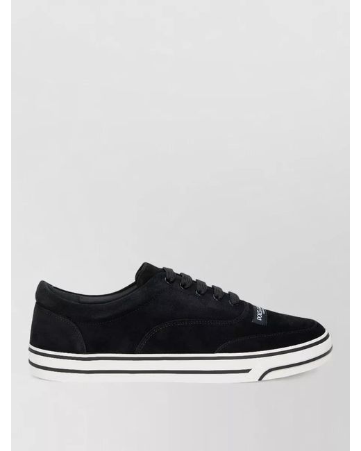 Dolce & Gabbana Multicolor Low Top Suede Lace Up Sneakers for men