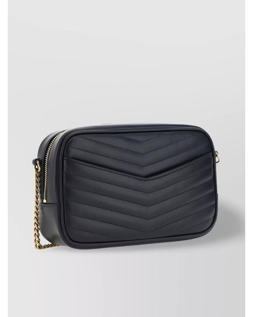 Saint Laurent Blue Lou Mini Leather Shoulder Bag