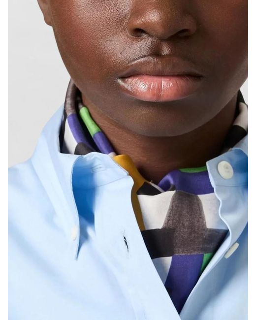 Miu Miu Blue Cotton Shirtdress