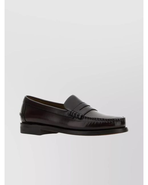 Sebago Black Leather Classic Dan Loafers for men