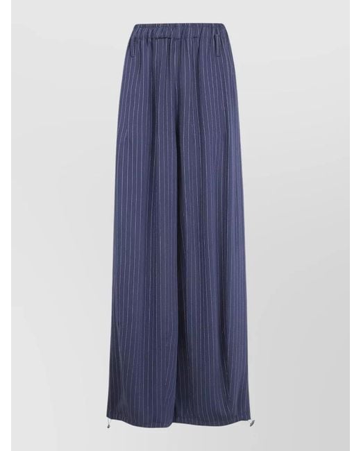 Frankie Shop Blue Oakdale Track Pants Pinstripe Side Pockets