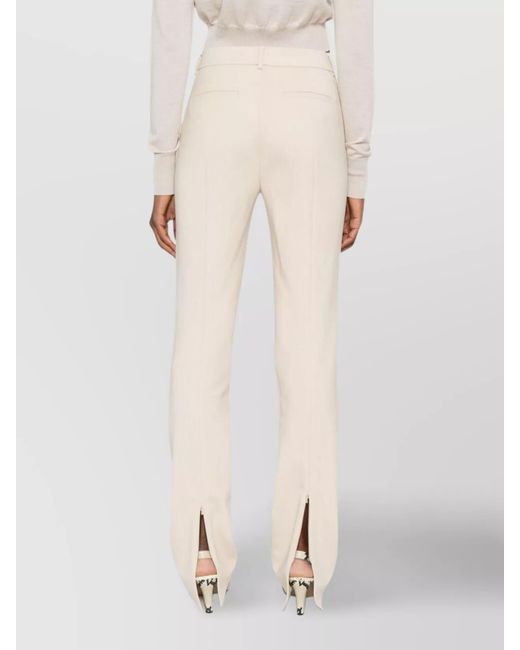 Sportmax White Slim-Fit Flared Trousers
