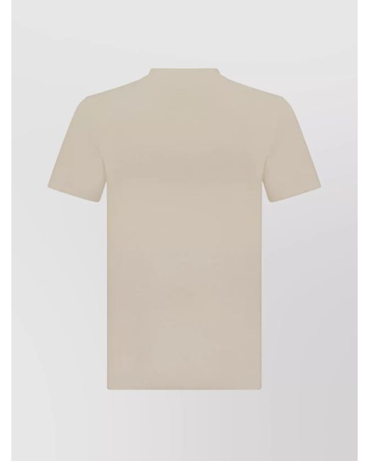 Burberry White Crew Neck Graphic Print T-Shirt for men