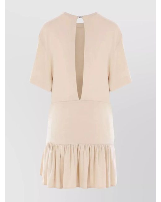 Rabanne Natural Bow Mini Dress