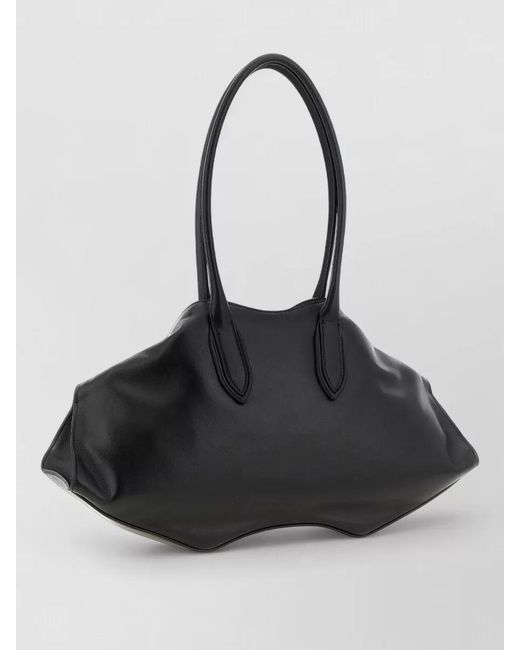 McQueen Black Calfskin Leather Shoulder Bag