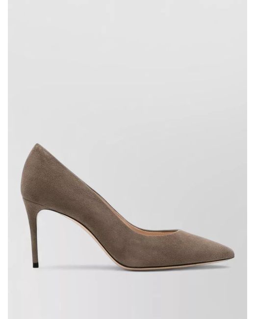Casadei Brown Pointed Toe Stiletto Heel Suede Pumps