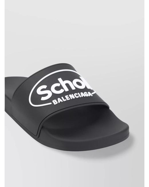 Balenciaga Multicolor Rubber Pool Slides for men