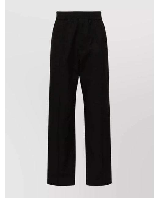 Valentino Garavani Black Regular-Fit Cotton Trousers for men