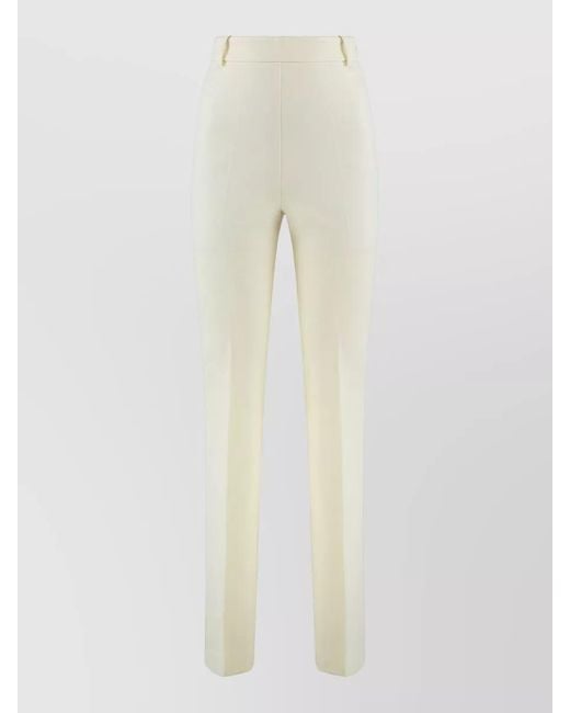 Pinko Natural High Waist Skinny Tailored Stretch Trousers
