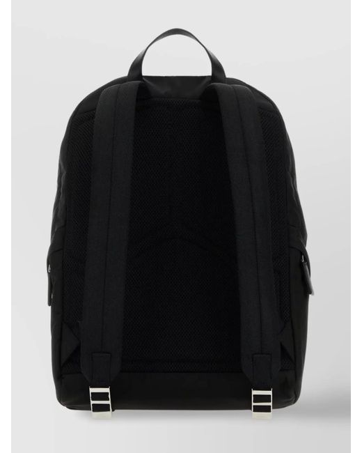 Prada Black Nylon And Leather Backpack for men