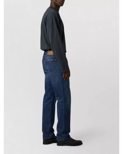 Haikure Blue Denim Mid-Rise Regular-Fit Jeans for men