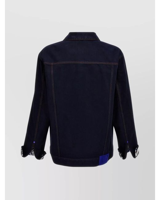 Burberry Blue Denim Jackets for men