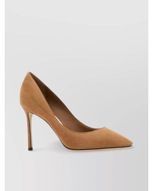 Jimmy Choo White 85Mm Romy Suede Pumps