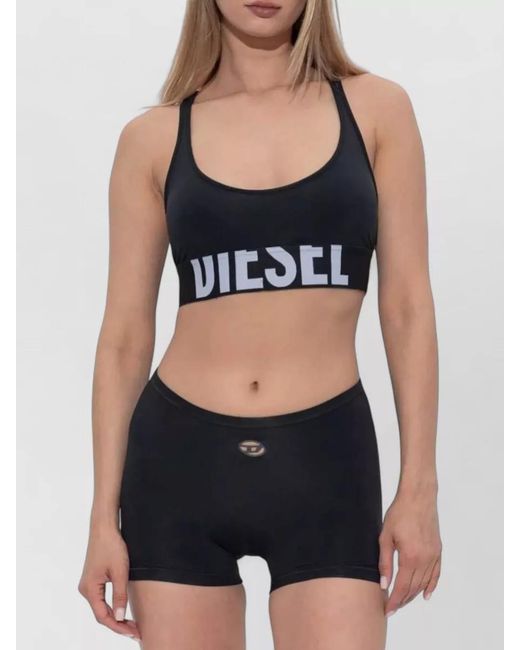 DIESEL Black Allison D Pop Seamless Racerback Bra Top