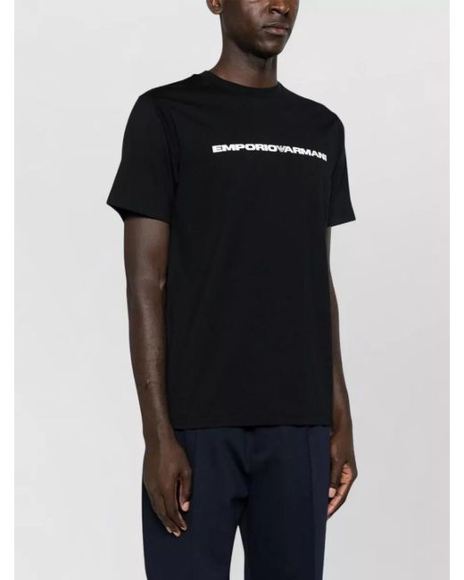 Emporio Armani Black Cotton Logo-Print T-Shirt Set for men