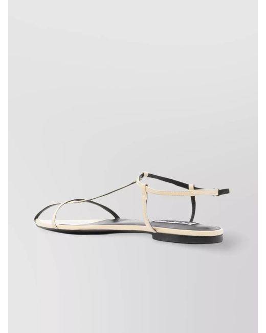 Jil Sander Metallic Pointed Toe Multi-Way Strap Sandals