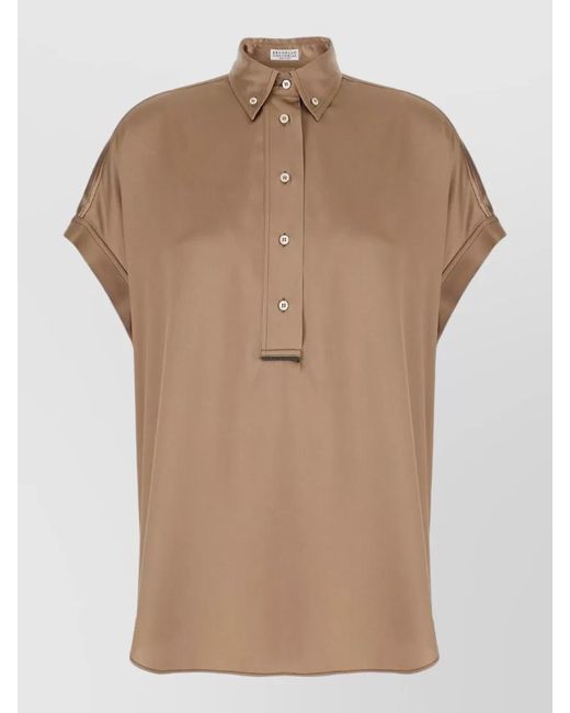 Brunello Cucinelli Natural Silk Shirt