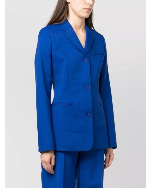 Off-White c/o Virgil Abloh Blue Polyester Single-Breasted Blazer