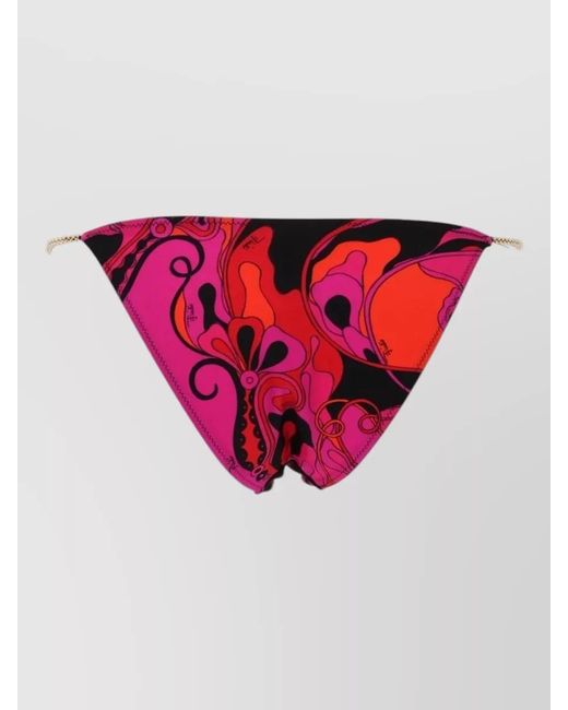 Emilio Pucci Pink Low Rise Underwear Bold Chain Motif