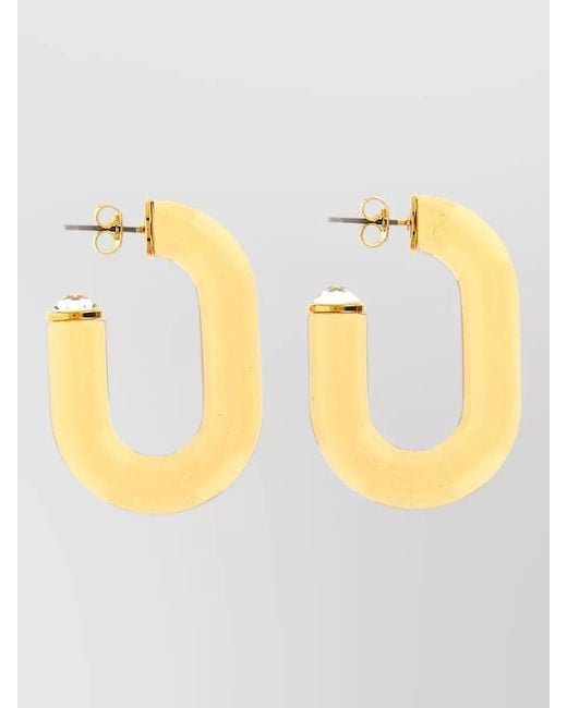 Rabanne Metallic Crystal-Embellished Resin Earrings