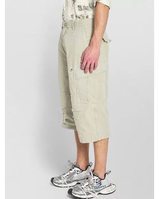 Balenciaga Natural Military Cargo Pants Mid Rise Cotton for men
