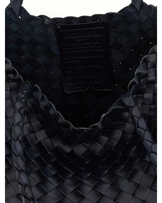 Dragon Diffusion Black Santa Croce Big Leather Tote Bag