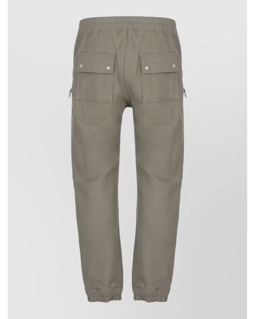 Rick Owens Gray Trousers Tapered Leg Casual Style for men