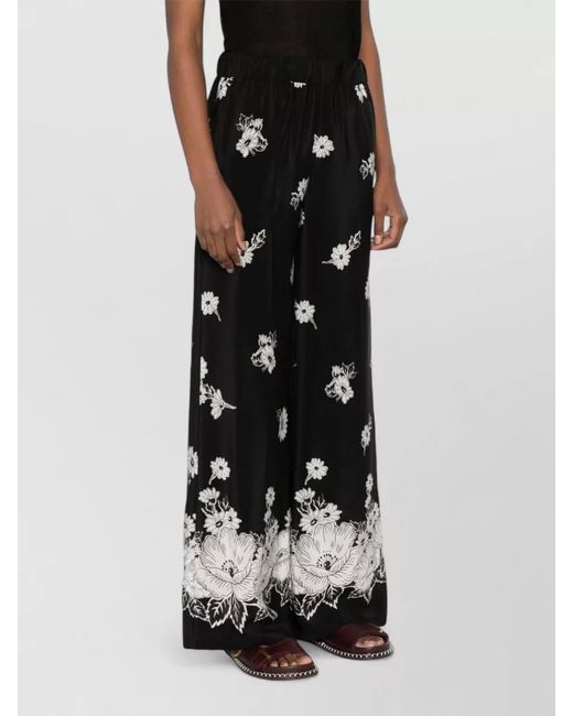 P.A.R.O.S.H. Black Wide-Leg Trousers