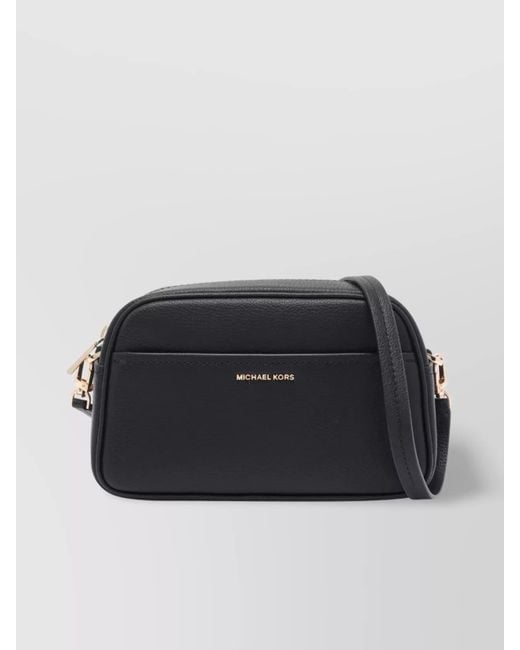 MICHAEL Michael Kors Black Shoulder Bag With Adjustable Strap And External Pocket