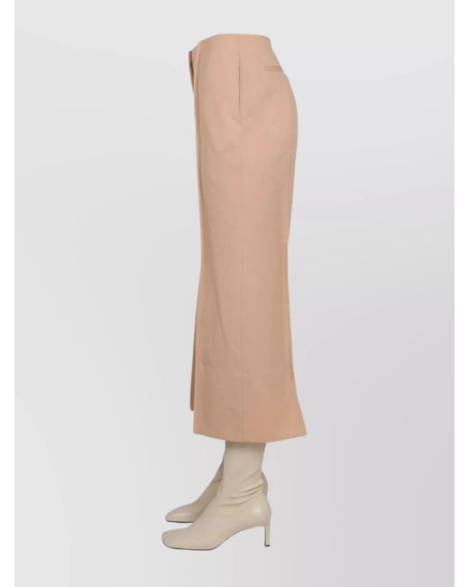 Jil Sander White Wool Cropped Trousers