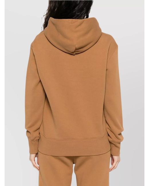 Autry Brown Cotton Hooded Sweatshirt