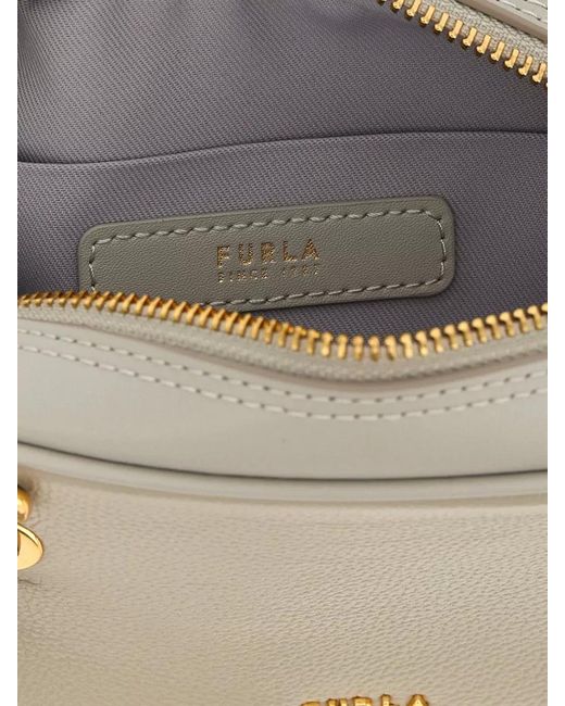 Furla Natural Poppy S Shoulder Bag Adjustable Strap Handles